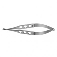 Castroviejo Universal Corneal Scissor Curved - Blunt Tips - Large Blades Stainless Steel, 11 cm - 4 1/2" 